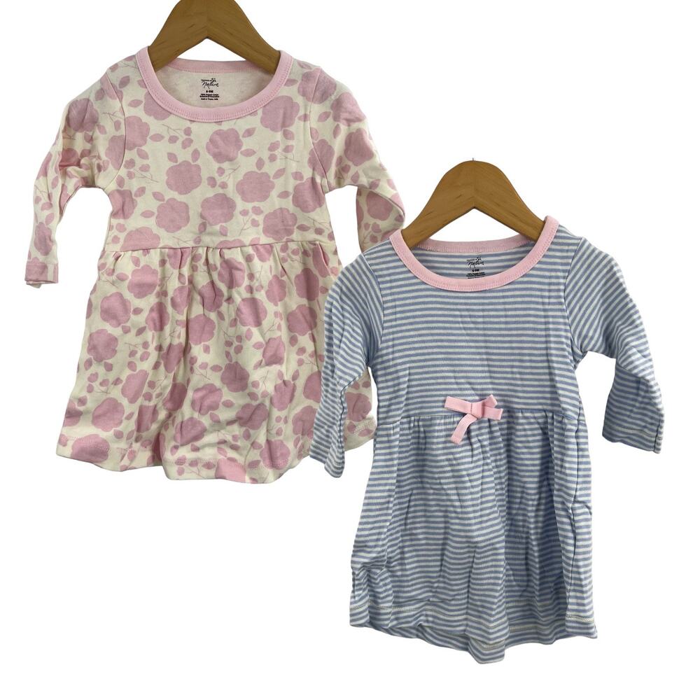 Touched by Nature‎ 2 Organic Cotton Dresses Size 6-9 Months New